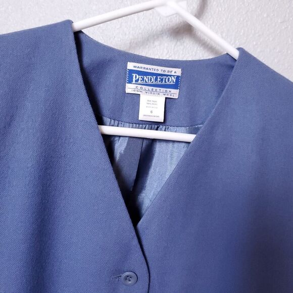 PENDLETON Collection 100% Wool Cornflour Blazer Career - Picture 5 of 8